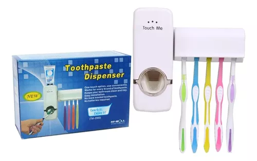 GENERICO Dispensador De Crema Pasta Dental Porta Cepillos Baño Pared