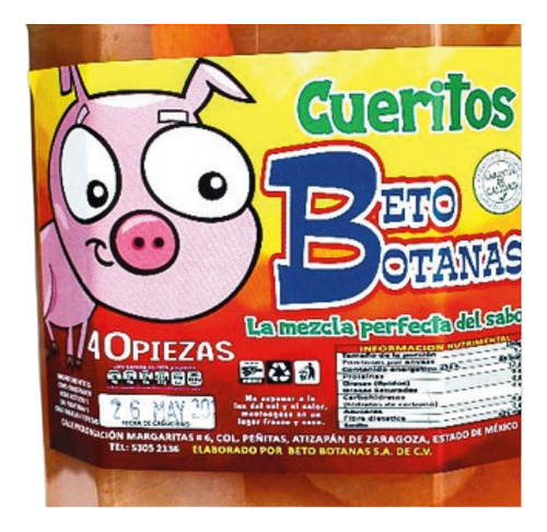 Cueritos En Vinagre Bote Con 40 Pz
