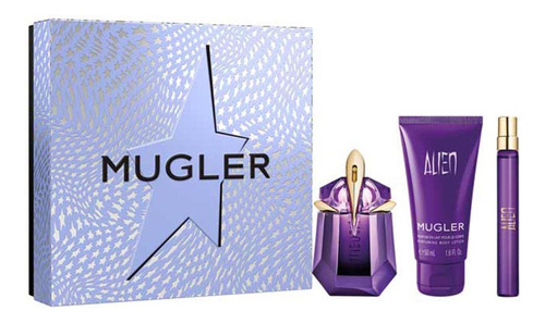 Conjunto de frascos recarregáveis de 30 ml de perfume Alien Mugler