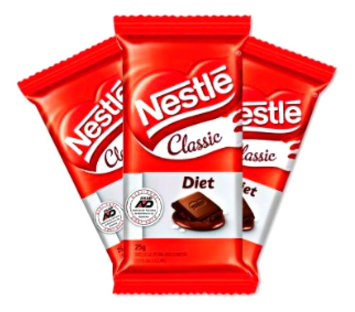 Chocolate Classic Diet Zero Açúcar Nestlé - 1cx C/ 22un