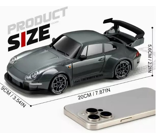 Drift Rc 4wd Alta Velocidad Con Luces Neumáticos Extras 1:24