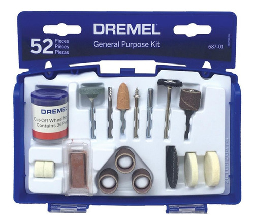 Kit/juego Accesorios General 52pzas C/estuche Dremel