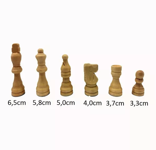 Jogo xadrez madeira 34cm - ref 4010