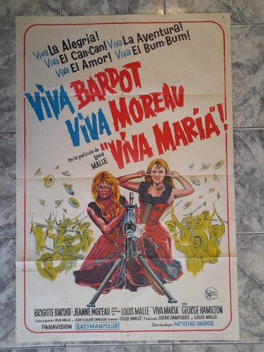 Afiche - Viva Maria - Brigitte Bardot-jeanne  Moreau