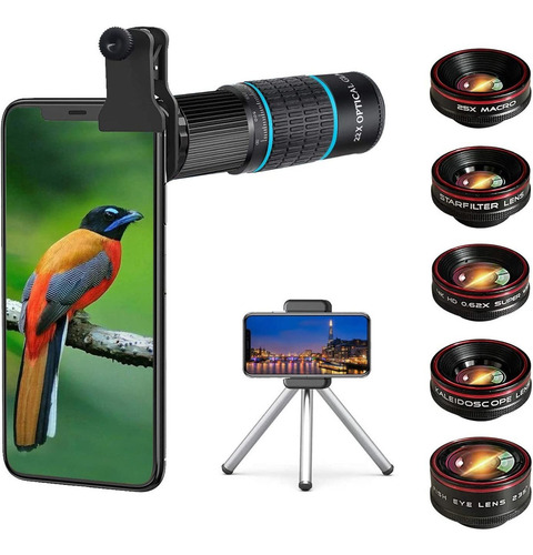 Kit 6 Lentes Hd Para Camara De Telefono Movil + Accesorios
