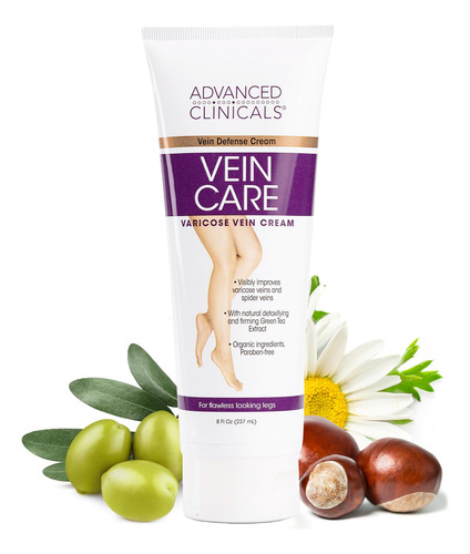 Crema Para Varices Advanced Clinicals 240 Ml Con Colágeno