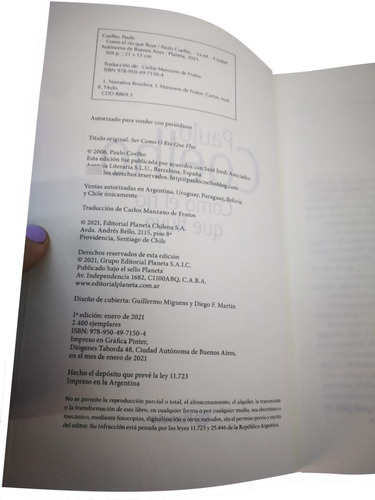 Imagen 2 de 9 de Como Fluye El Río Paulo Coelho Edi Planeta Clarin