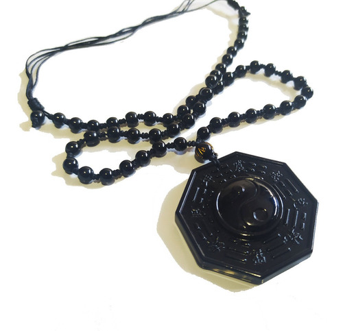 Collar Yin Yang Obsidiana Narural Envio Gratis