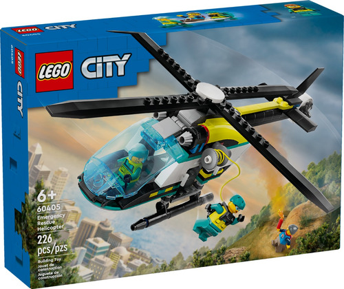 Lego City Helicóptero De Rescate Para Emergencias Cantidad de piezas 226