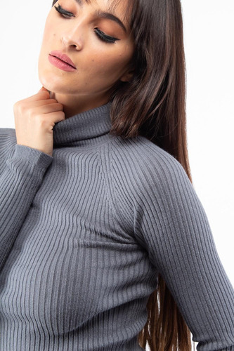 Imagen 3 de 5 de Blusa Tejida Cuello Alto