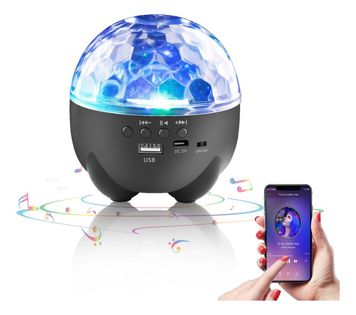 Bocina Lámpara Bluetooth Inalambrico Portatil Con Luces Discoteca Colorida Moderna De Estereo Led Para Niños