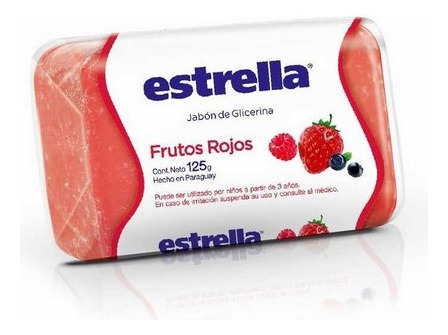 Jabon Estrella Glicerina Revitalizante Frutos Rojos 125 Gr