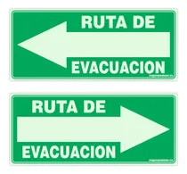Comprar Señalamiento Ruta De Evacuación 28x12 Fotoluminicente 2 Pz