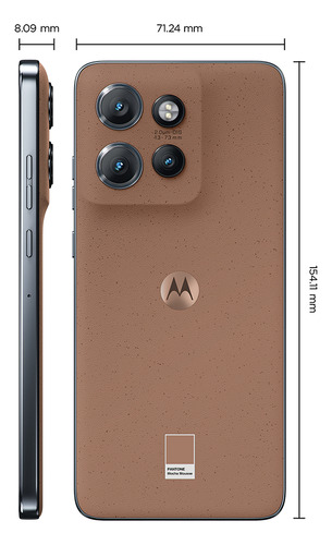 Smartphone Motorola Edge 50 Neo 5G, 256 GB, 16 GB (8 GB de RAM+8 GB de RAM Boost), cámara Sony Moto Ai Ultra Strength Military de 50 MP, modelo Mocha Mousse