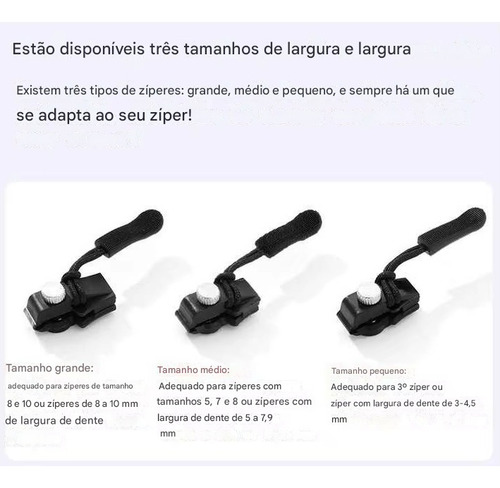 Zíper De Reparo Universal Conserto Instantâneo 2un - Kit