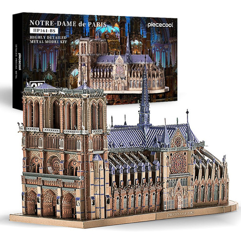Puzles De Metal 3d, Modelo Diy De La Catedral De Notre Dame