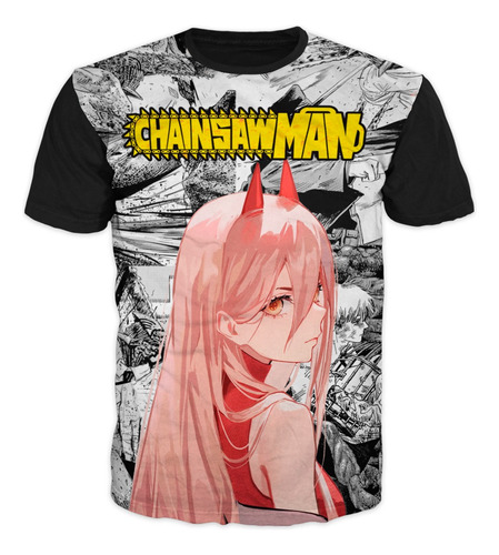 Camiseta Anime Chainsaw Man- Power Manga 