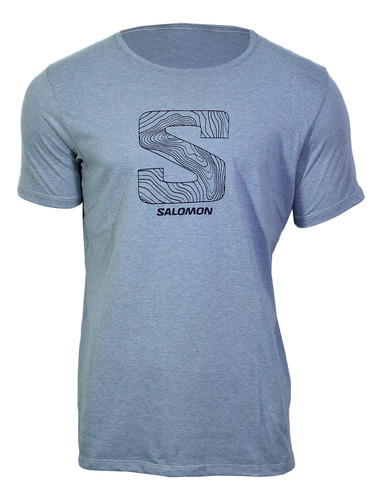 Remera Salomon Ss Hombre Grey Heather