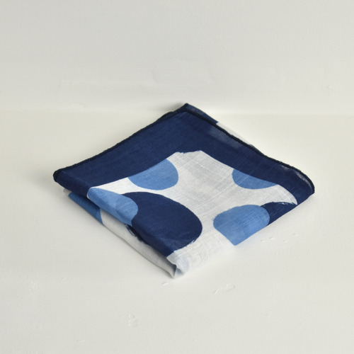 Pañuelo De Algodón, Para Mujer, Dama, Premium Azul Lunares U