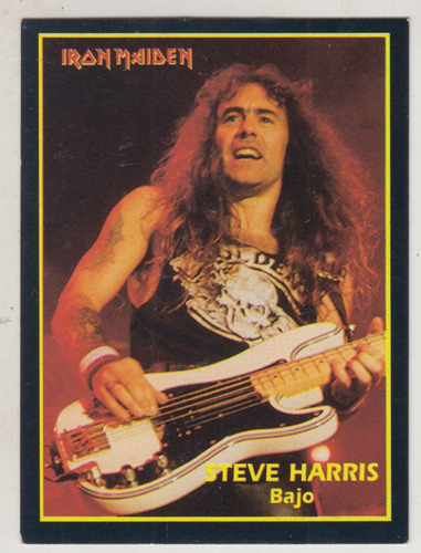 1994 Tarjeta Rock Cards Steve Harris De Iron Maiden Unica