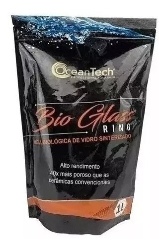 Bio Glass 1 Litro Ocean Tech Midia Biologica + Bag P/ Filtro