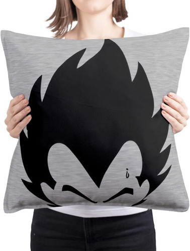 Cojin Decorativo Vegeta Silueta Dragon Ball Almohada 50x50cm