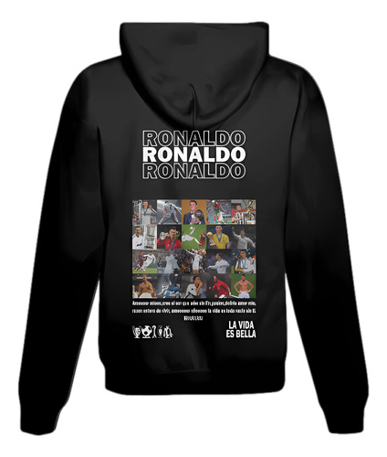 Hoodie, Buzo Con Capota Estampado Cristiano Ronaldo Cr7