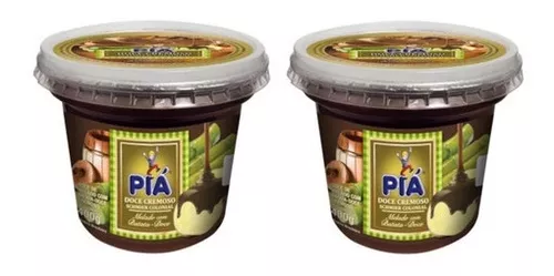 2 Doce Figo Piá Pote Chimia Cremosa Schmier Geléia