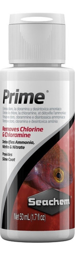 Seachem Prime 50 Ml - Trata 2000 Litros Remove Cloro Amonia