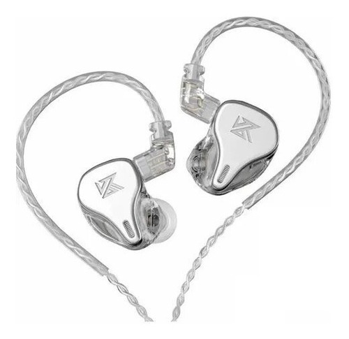 Imagen 4 de 8 de Kz Dq6 Audifonos Sin Micro + Estuche Full Silver Plateado