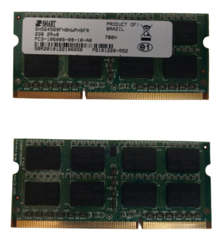 Imagem 2 de 6 de Memoria Ram Smart Pc3 Para Notebook 2gb 1rx8 Promoção