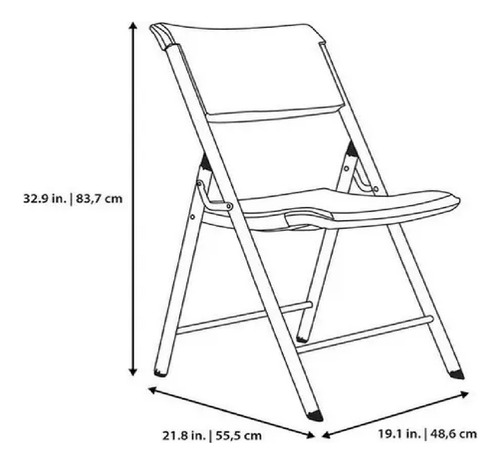 Sillas 2pzs Plegables Lifetime Uso Rudo Para Patio Evento