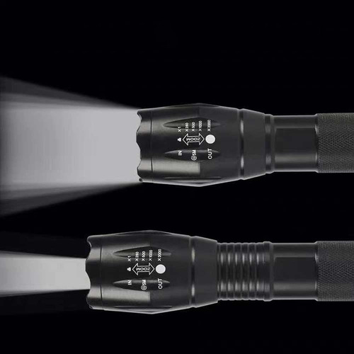 Linterna Tactica Led Zoom Recargable Aluminio Militar Torcia