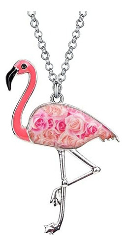 Doway Flamingo Bird Aleación Colgante Collar Cadena Joyer 