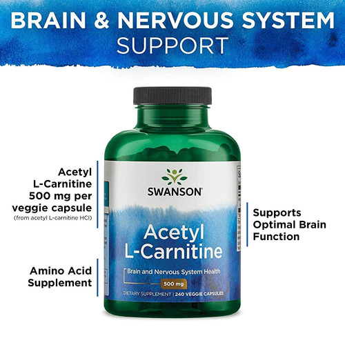Swanson Acetyl L-carnitine Cognitive Health, Ayuda Del Siste