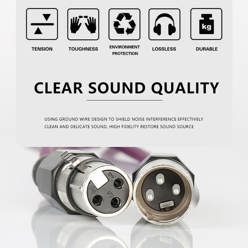 Cable Microfono Balanceado Xlr Macho A Xlr Hembra Blindado