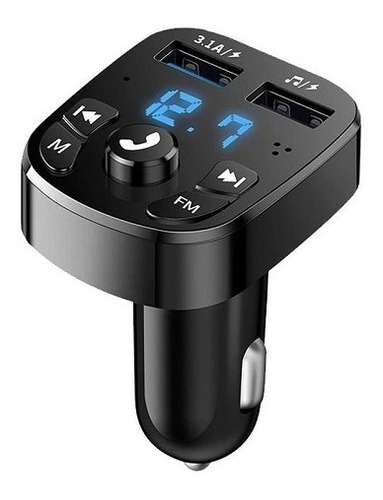 Adaptador Transmisor Bluetooth Fm Radio Cargador Celular 2,1