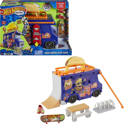 Camión Portátil De Skate Para Skatepark Hot Wheels Con Tachu