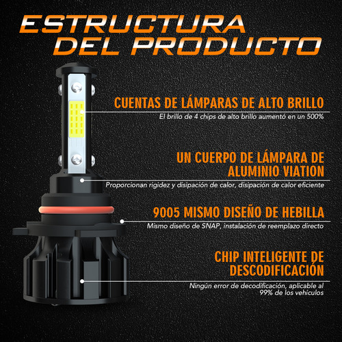 Kit De Faros Led Luz Alta Y Baja Para 2007-2011 Mazda Cx-7