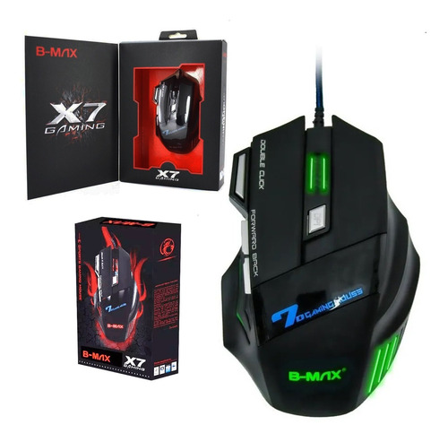 Imagem 2 de 4 de Mouse Gamer X7 - 2400dpi Led Cores Usb 7 Botões