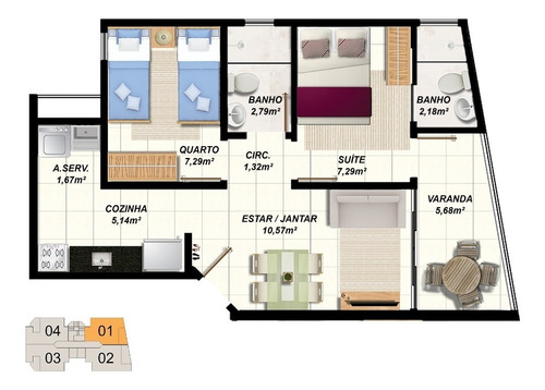Imagem 8 de 12 de Apartamento - Ap00030 - 70061410