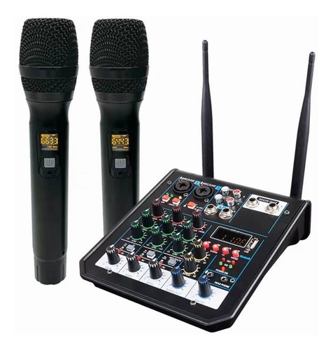 Mezclador De Audio De 4 Canales Con Micrófono De Mano
