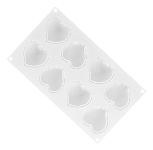Bandeja De Mousse Para Tartas Con Forma De Ocho Corazones, H