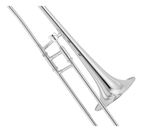 Trombón De Vara Yamaha Sibemol Plateado Ysl154s Con Estuche