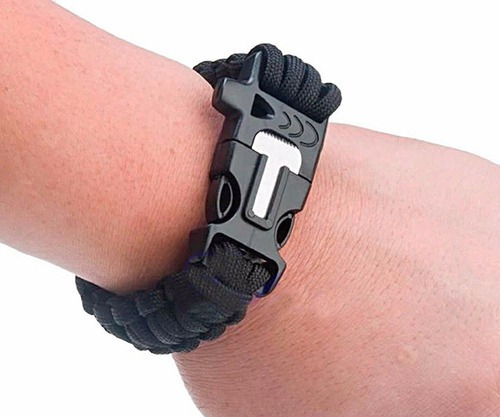 Imagem 6 de 6 de Pulseira Paracord Action Ntk Pederneira Apito Sobrevivência