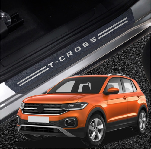 Soleira 8 Peças Volkswagen Tcross Cor AÇO ESCOVADO