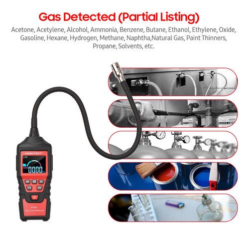 Analizador De Gas Portátil Habotest Ht601 Fuga De Gas Domést