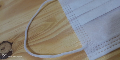 Elástico Roliço 3mm Máscara Cirúrgica 50 Branco + 50 Preto
