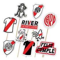 Comprar Topper Pincho Cupcake Muffins Torta X10u River Plate Blanco River Plate