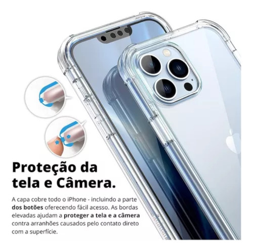 Capa Transparente + Película 3d Para iPhone Todos Modelos